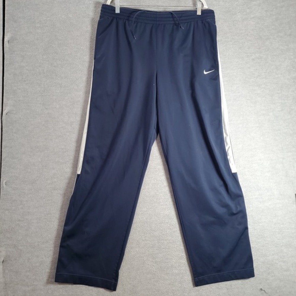 VINTAGE Nike‎ Men Activewear Track Pants Large Blue Swoosh Basketball Drawstring